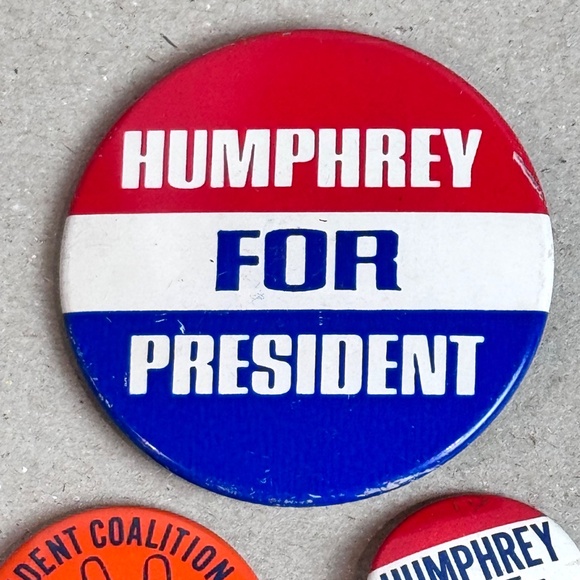 Humphrey Muskie Vintage Political Pinback Buttons - Picture 3 of 8